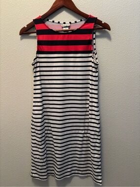 Tommy Bahama Pink and Navy Striped UV Athletic Dress